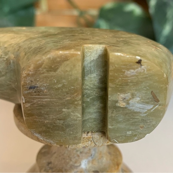 Native American Carved Buffalo Bison Fetish Figure Carving Green Stone Animal 3" - Picture 12 of 16